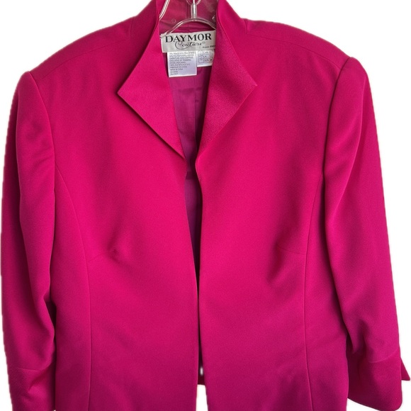 Daymor Formal Wear Dark Pink Size 10 Floor Length Dress with Bolero Jacket - Picture 8 of 14